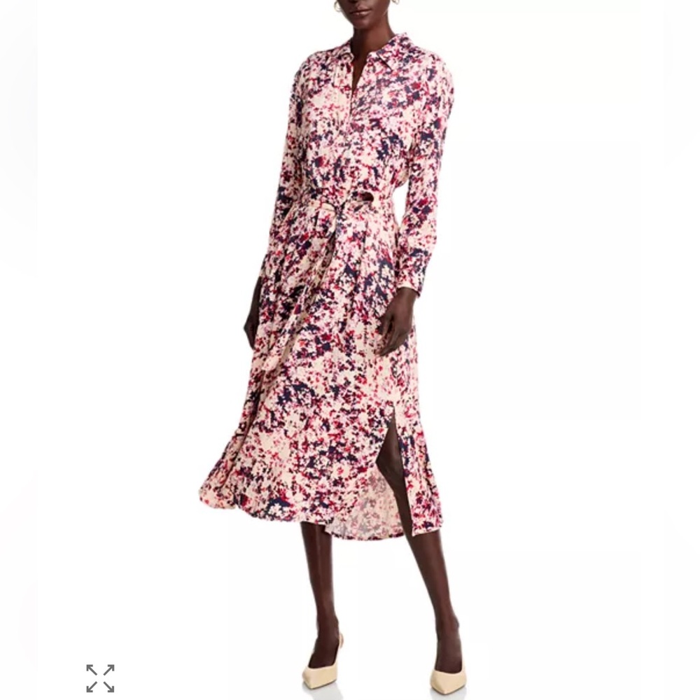 NWT BOSS Davivio Tie Belt Long Sleeve Shirtdress Sz 12